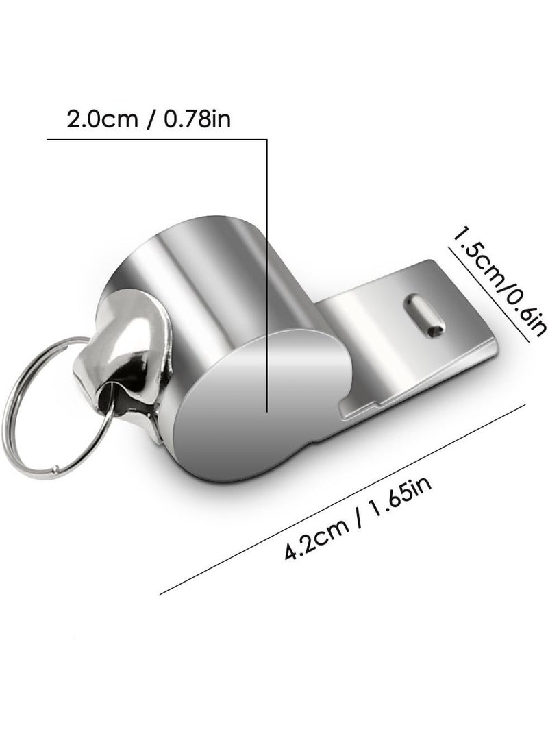 8 Packs Coaches Referee Whistles with Lanyards, 7 Colorful Plastic and 1 Stainless Steel Metal Whistles for Football Sports Lifeguards Survival Emergency Training - Multi-Color - Image 5